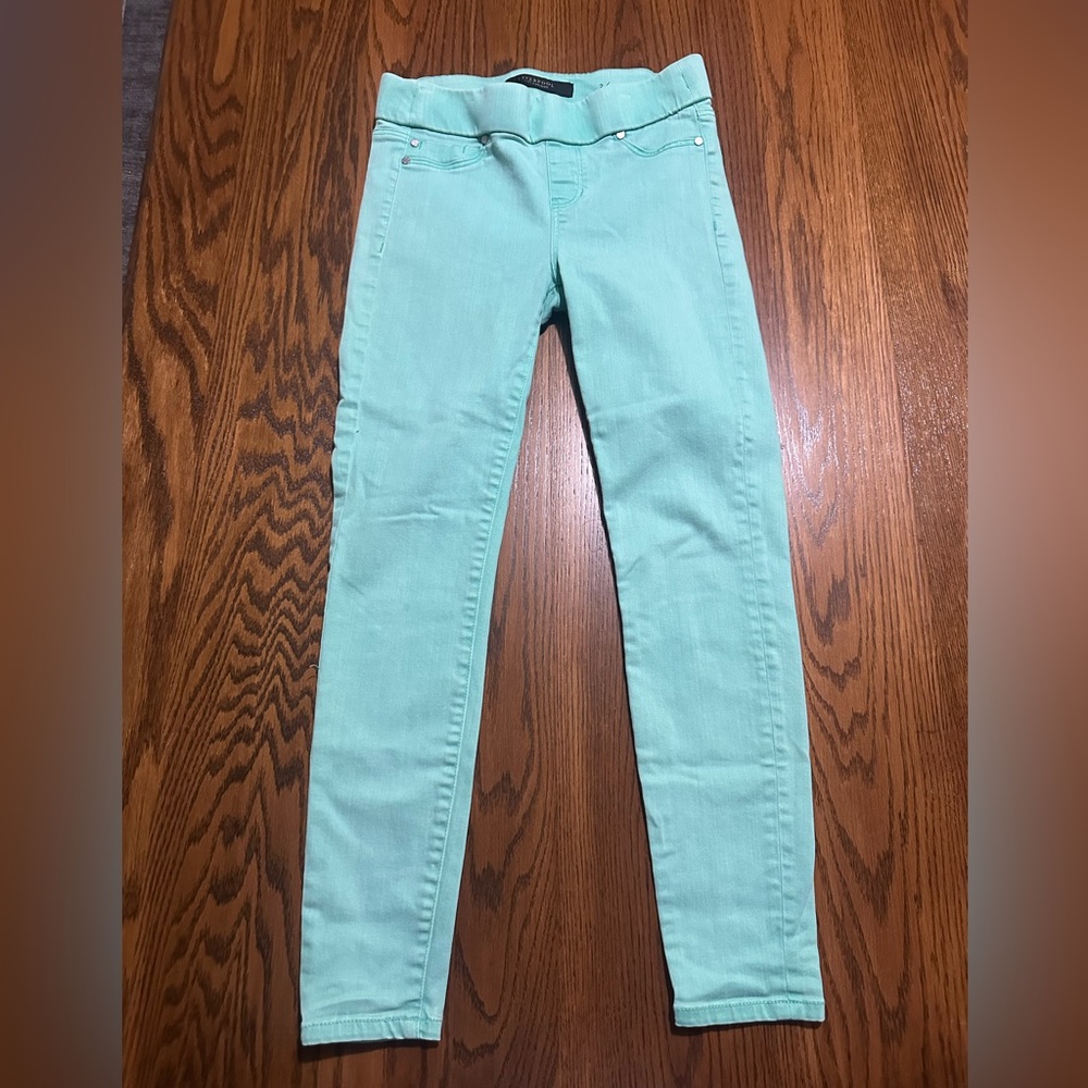 Liverpool Los Angeles teal pants womens. Ankle fit. Stretchy and elastic waist.‎